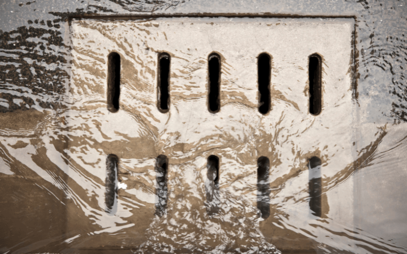 Slow draining water - a sign you might need a CCTV Drain Survey